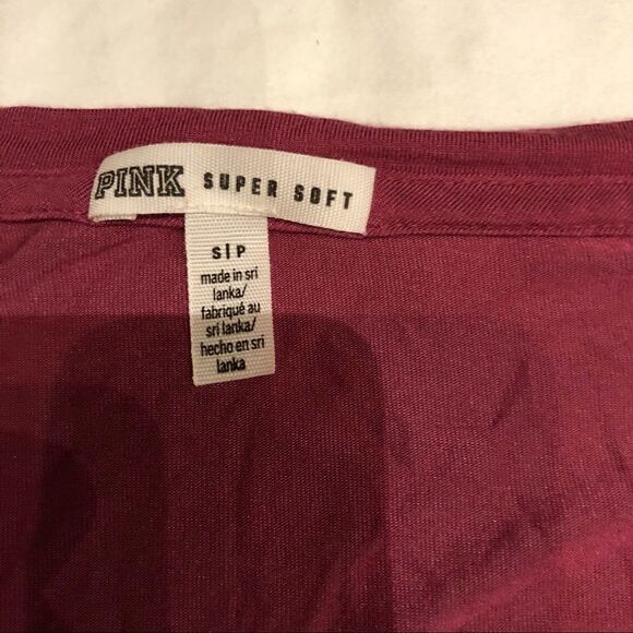 Pink Super soft Blouse Wine color Small - Picture 2 of 8